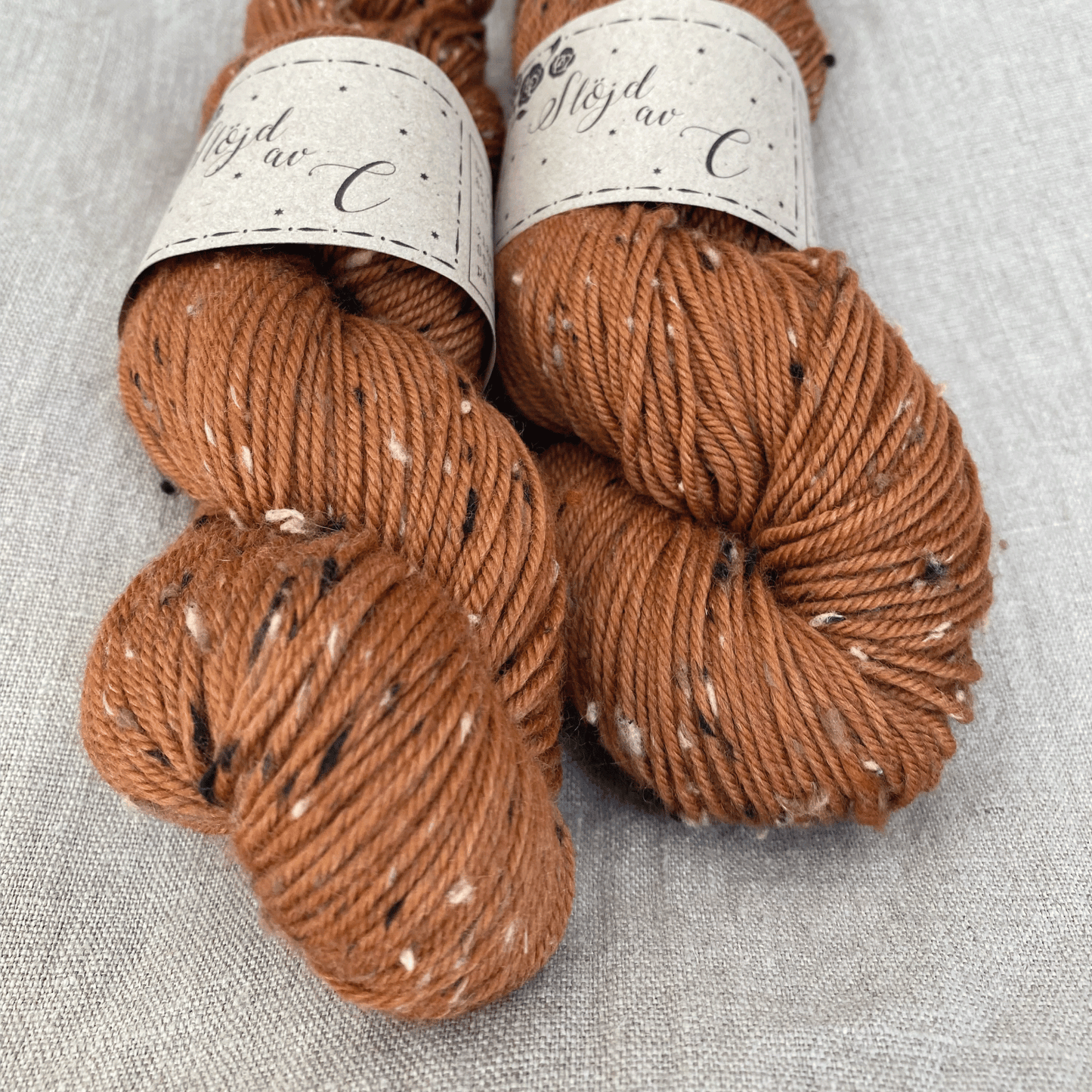 Garn, Merino tweed beige ros