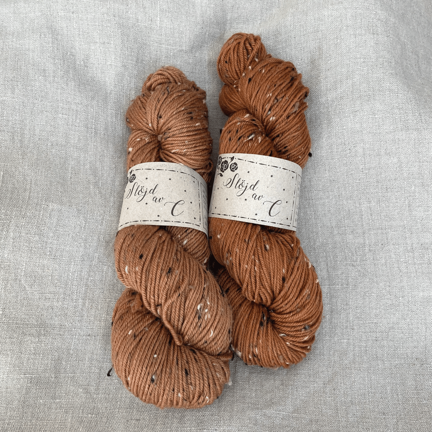 Garn, Merino tweed beige ros