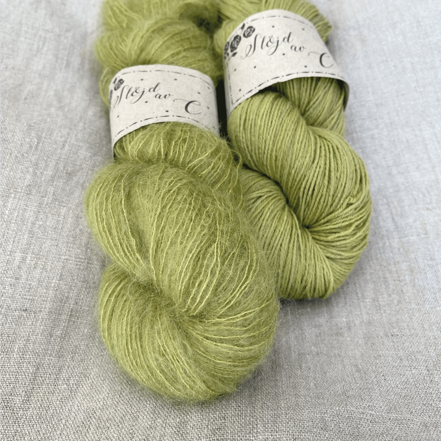 Garn, Fin merino varm lime
